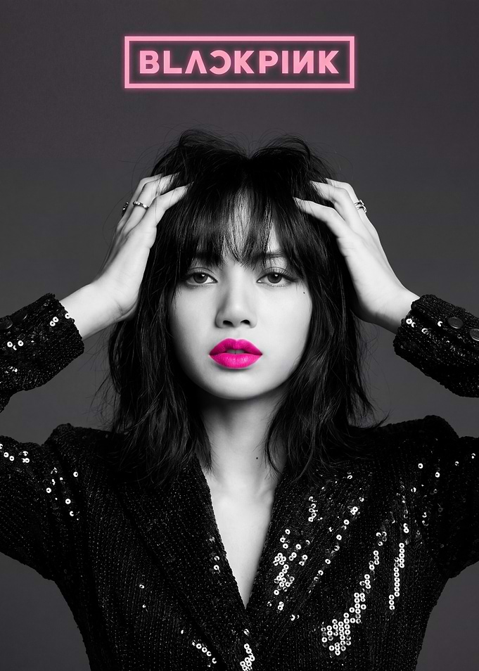 Lisa Blackpink Portrait with Pink Lips