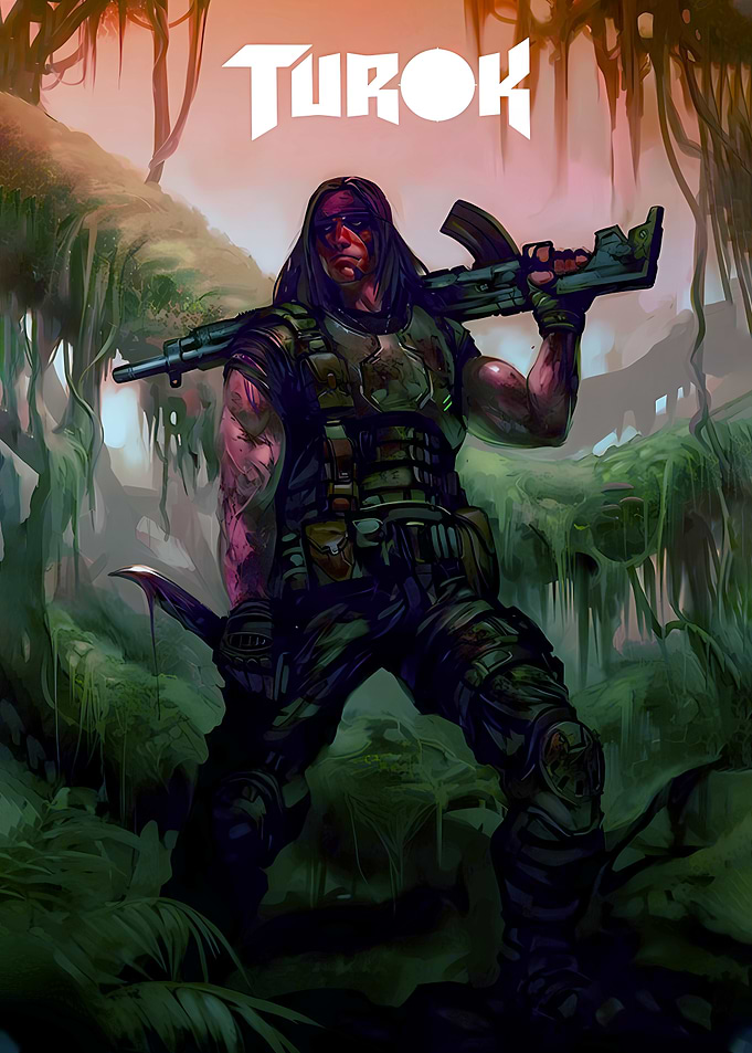 Turok Dinosaur Hunter Video Game Poster