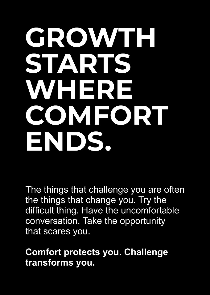 Growth Starts Where Comfort Ends Quote