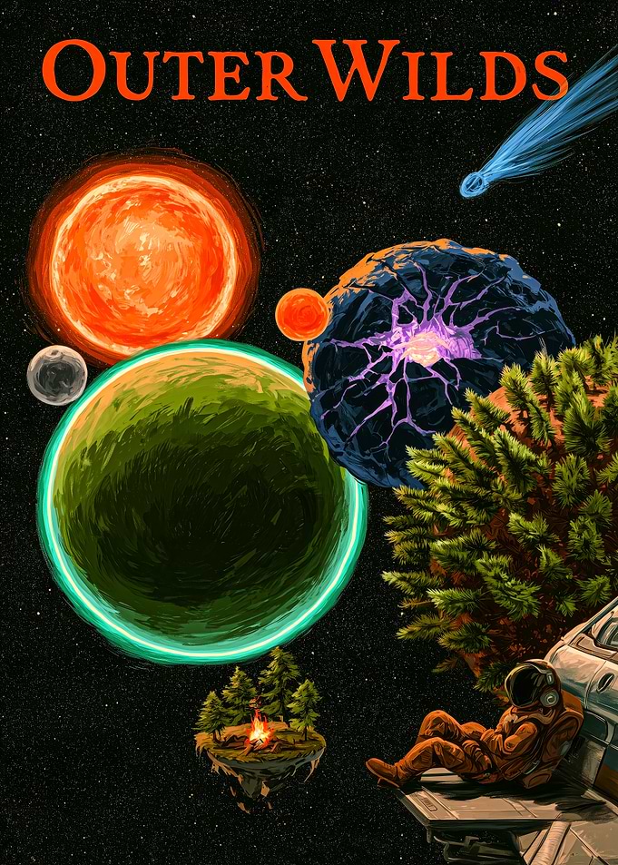 Outer Wilds Space Exploration Poster