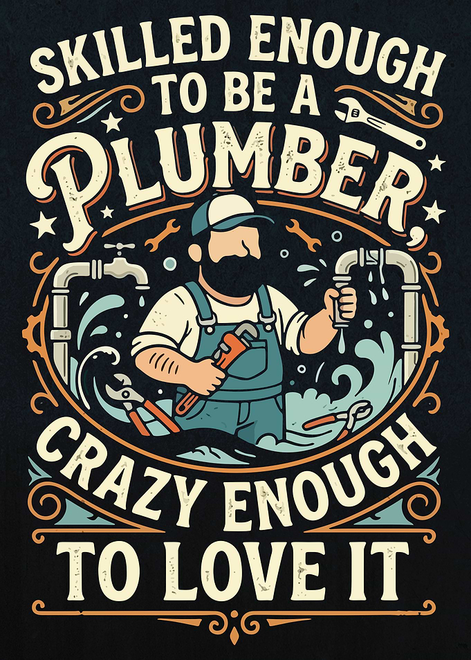 Funny Skilled Plumber