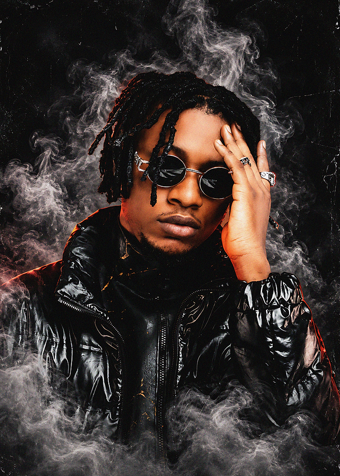 Stylish Man in Smoke Portrait
