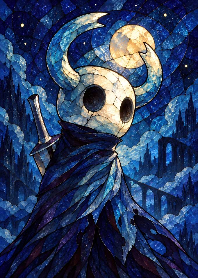 Stained Glass Hollow Knight Art
