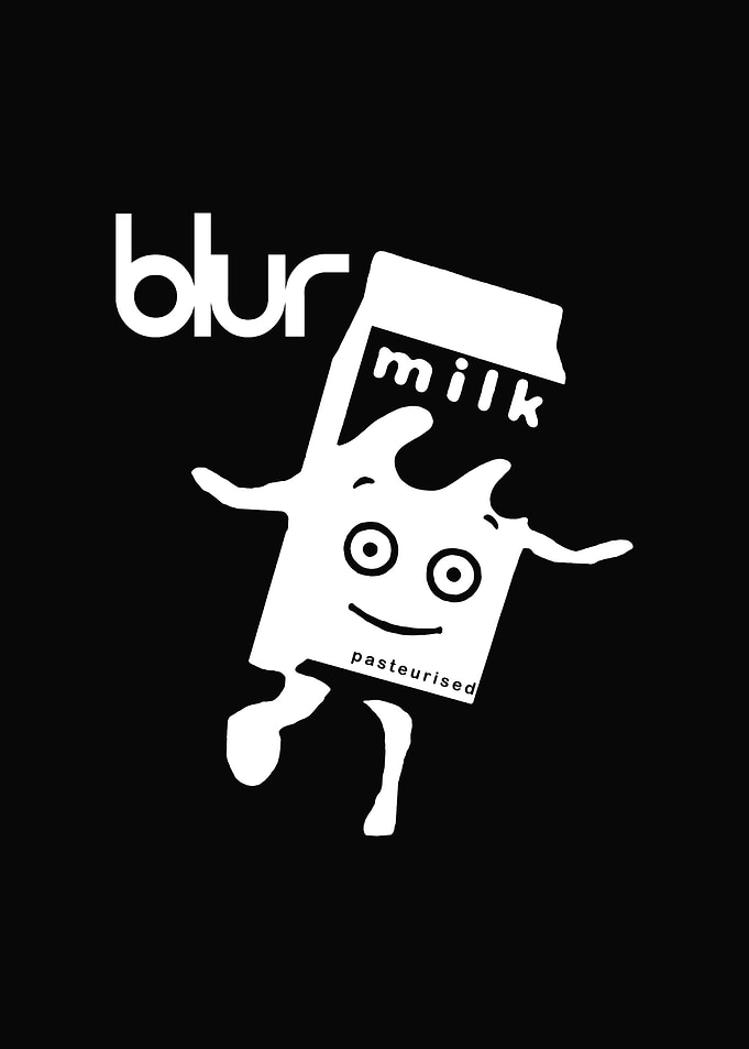 Blur Milk Cartoon Logo