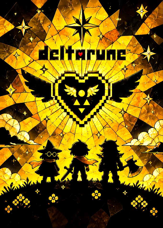 Deltarune Stained Glass Art Poster