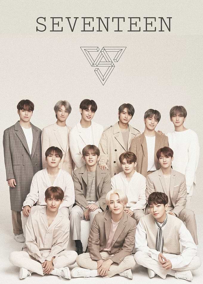 SEVENTEEN K-pop Group Portrait Poster
