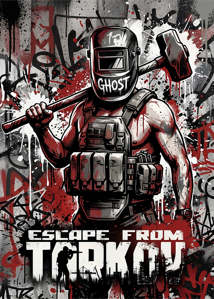 Escape From Tarkov Graffiti Art Poster
