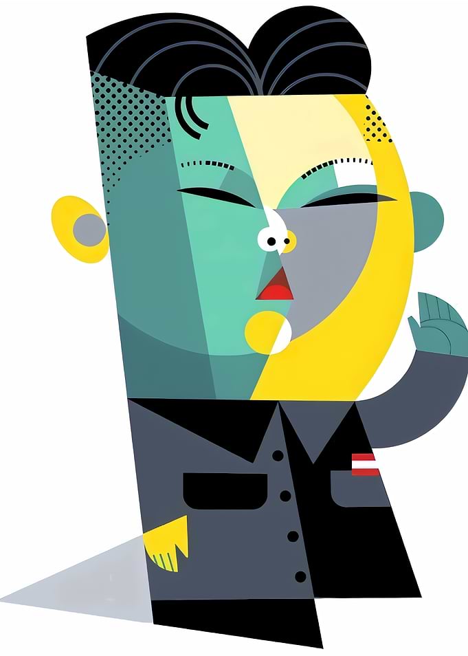 Stylized Portrait of Kim Jong Un