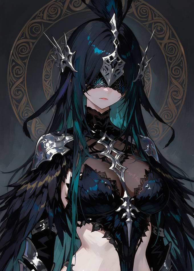 Dark Fantasy Blindfolded Warrior Queen