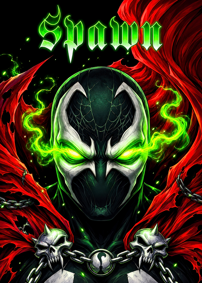 Spawn Comic Book Character Portrait