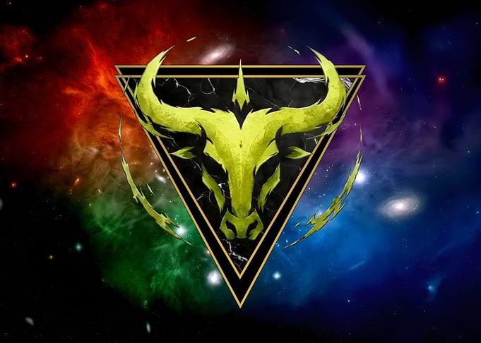 Taurus Zodiac Metal Poster - Celestial Wall Art