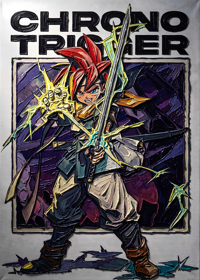 Chrono Trigger Crono Impasto Painting