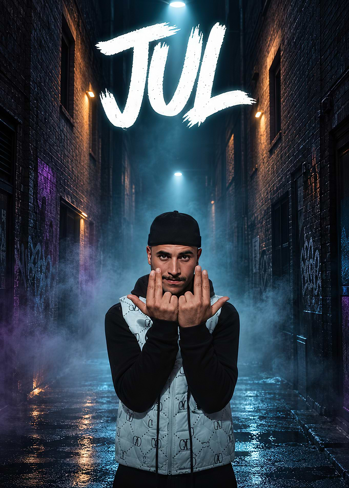 Jul Rapper Portrait in Urban Alley