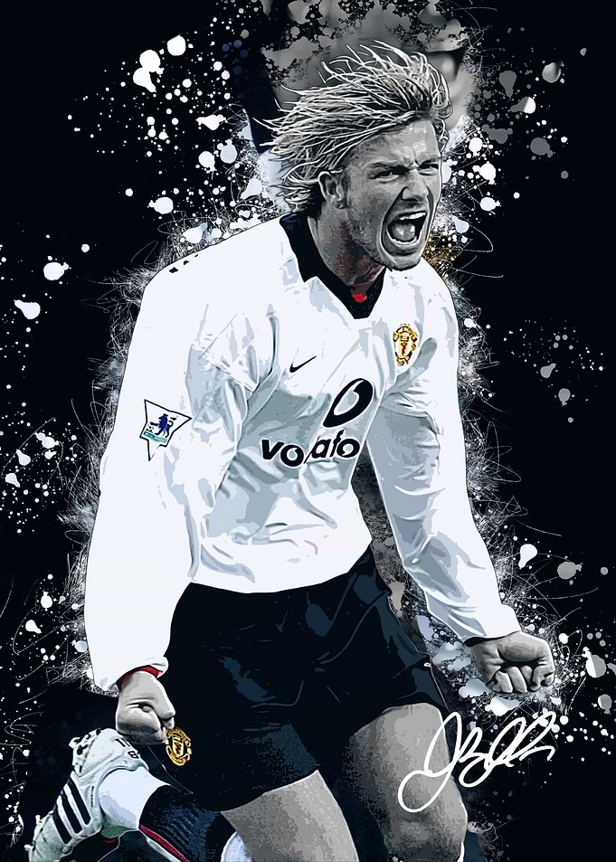 David Beckham Manchester Poster