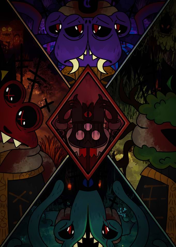 Cult of the Lamb Bishops Poster