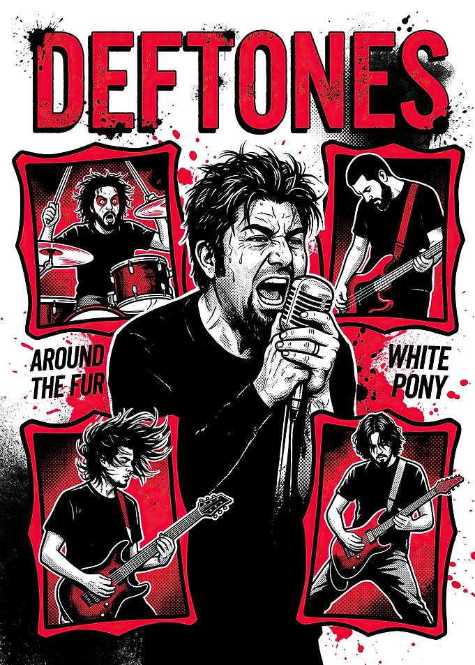 Deftones Band Illustration Poster