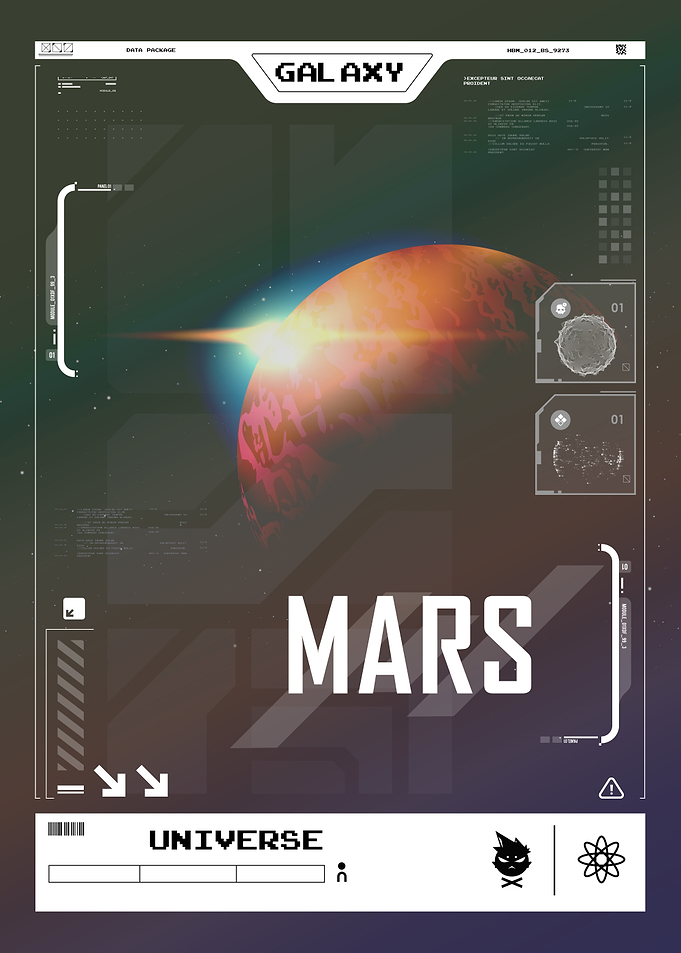 Futuristic Mars Space Exploration Poster