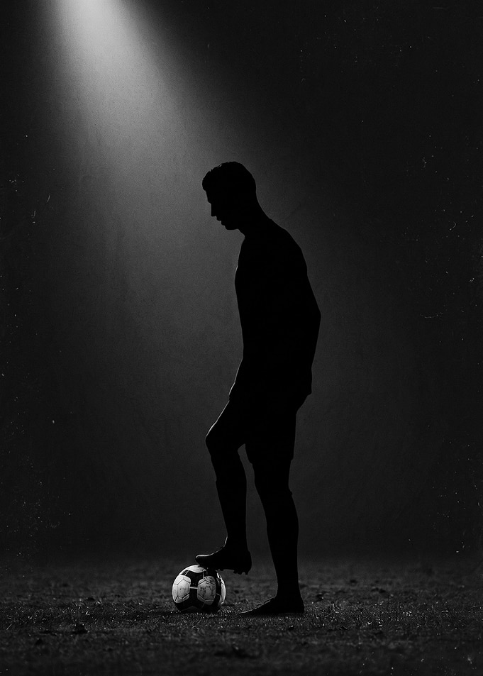 Silhouette of a Soccer Player