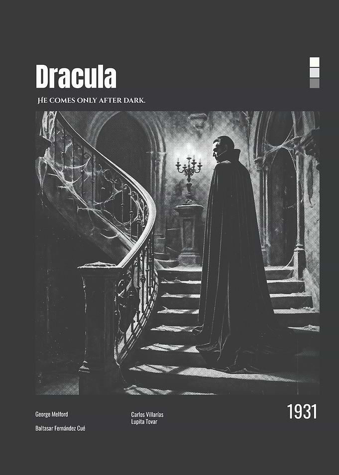 Dracula 1931 Minimalist Movie Poster