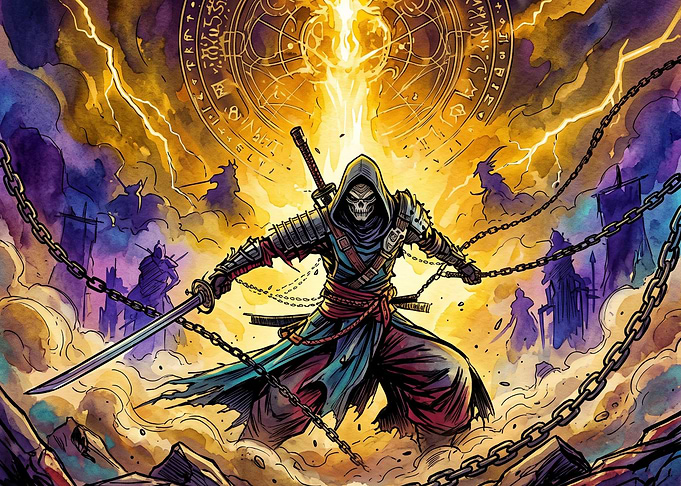 Undead Samurai Warrior with Chains