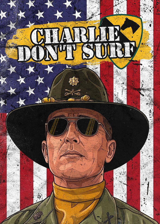 Air Cavalry Heritage: Charlie Don't Surf Premium Tee & Wall Art