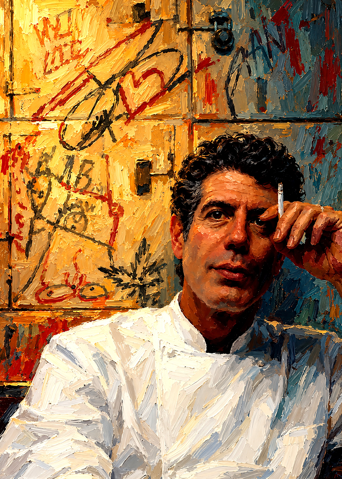 Anthony Bourdain Oil Painting Portrait