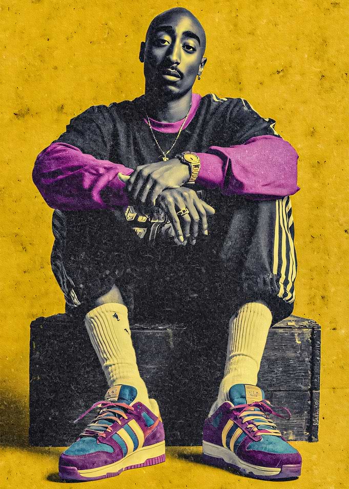 Tupac Shakur Vintage Style Portrait