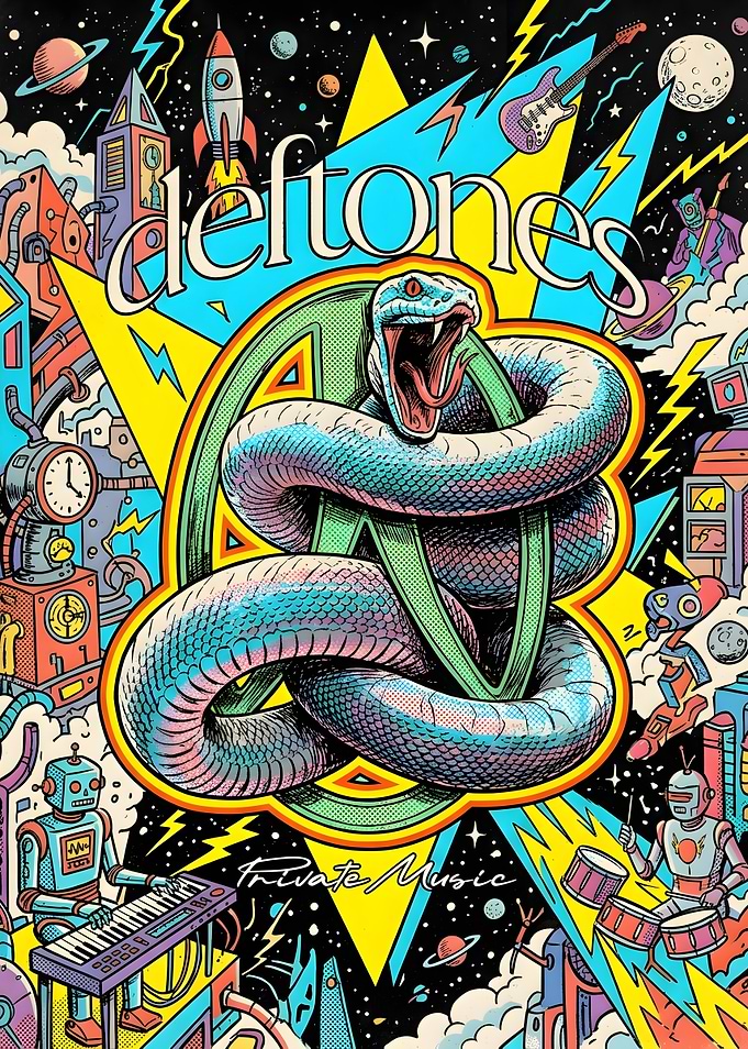 Deftones Private Music Psychedelic Poster
