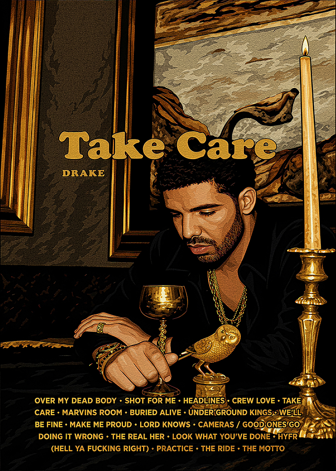 Drake Take Care Album Cover Poster
