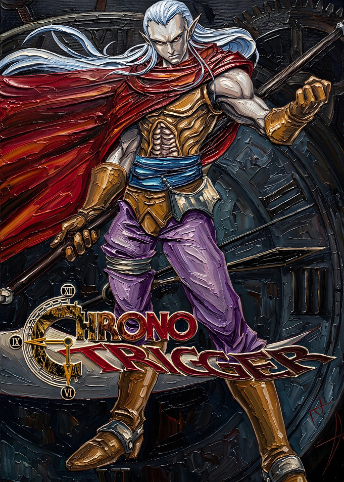 Magus from Chrono Trigger Oil Painting