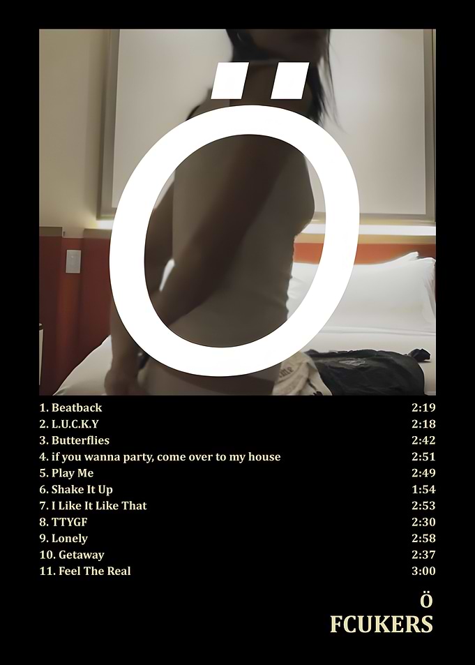 FCUKERS Ö Album Tracklist Poster