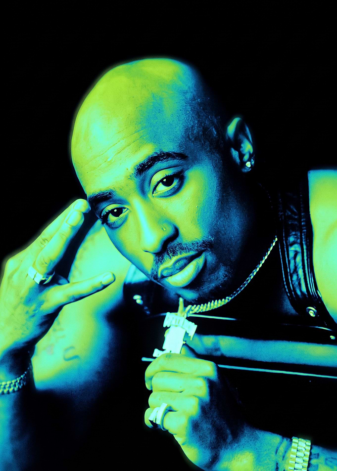 Tupac Shakur Neon Portrait
