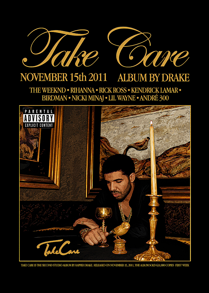 Drake Take Care Album Poster