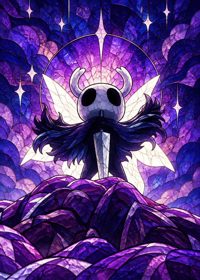 Hollow Knight Stained Glass Art