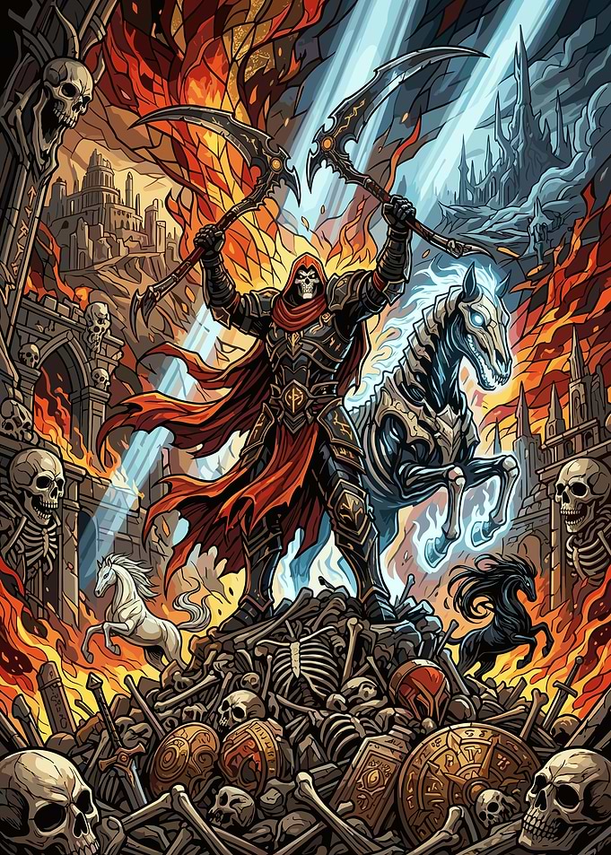Death Rider Scythe Warrior Fantasy Art