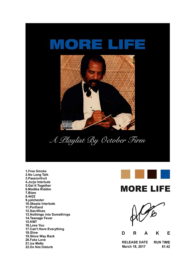 Drake More Life Album Poster