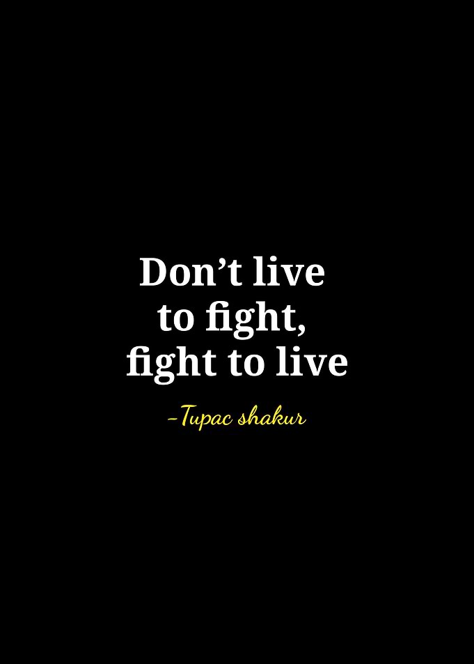Tupac Shakur Inspirational Quote Poster