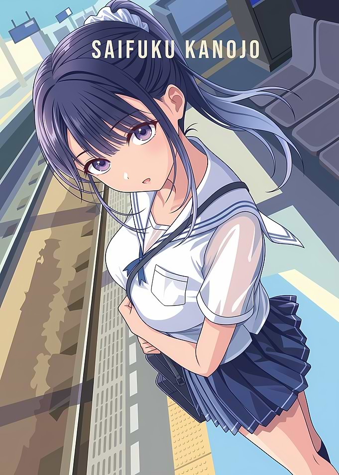 Anime Girl at Train Station
