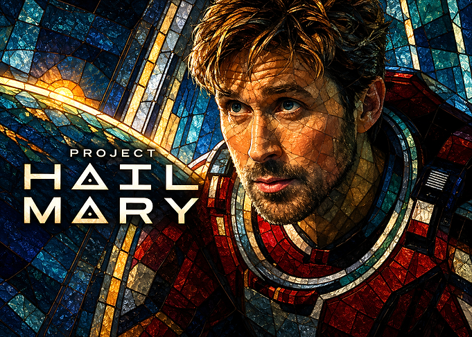 Project Hail Mary Stained Glass Poster