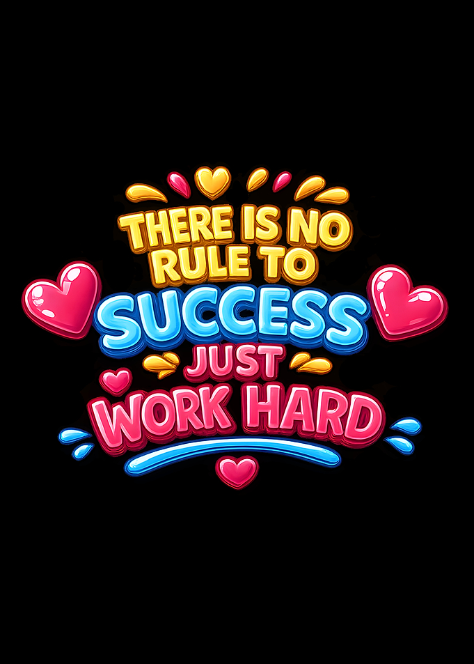 There is no rule to success just work hard