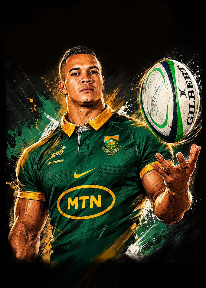 Cheslin Kolbe - South African Rugby Player Portrait