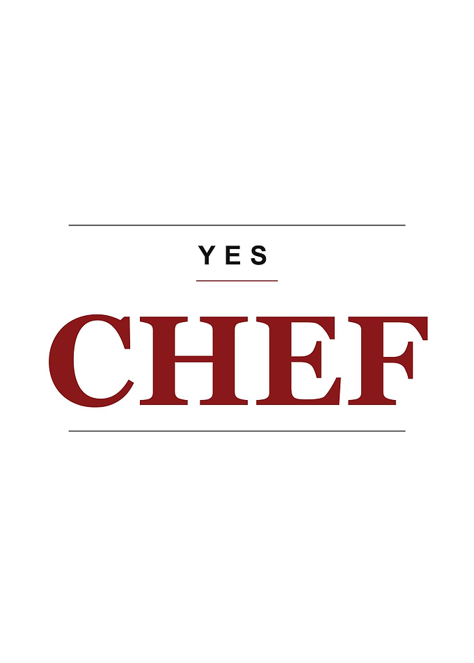 Yes Chef Typography Poster