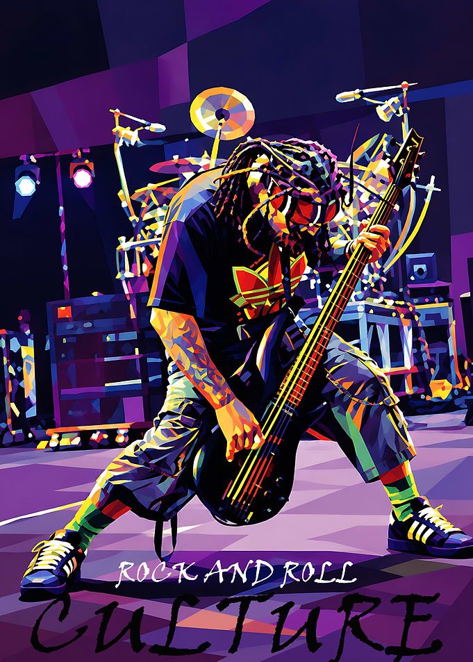 Rock and Roll Culture Bassist Art