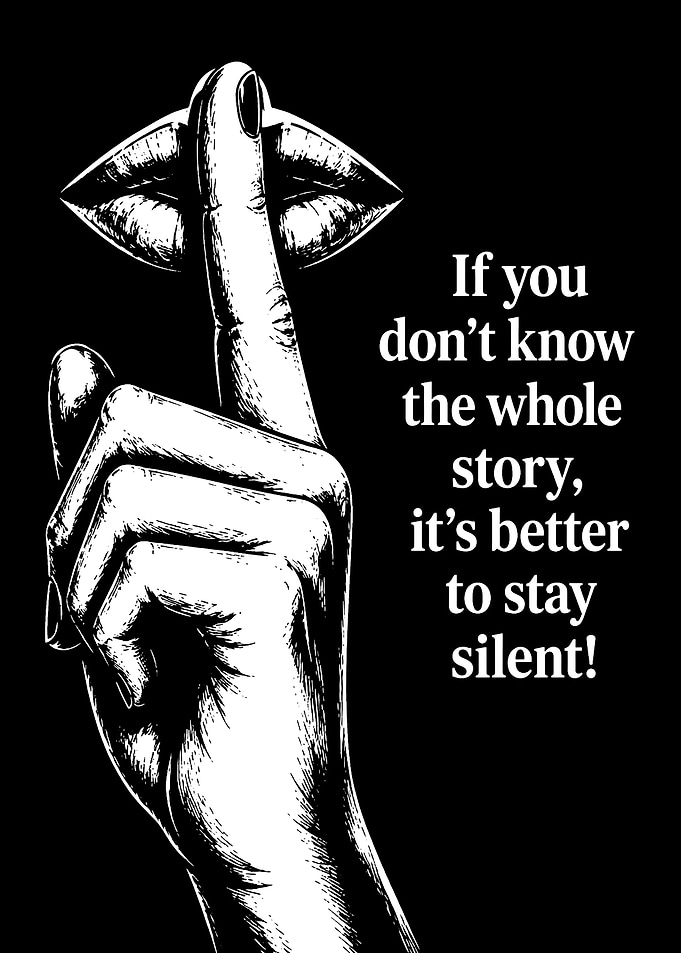 Stay Silent Inspirational Quote Poster