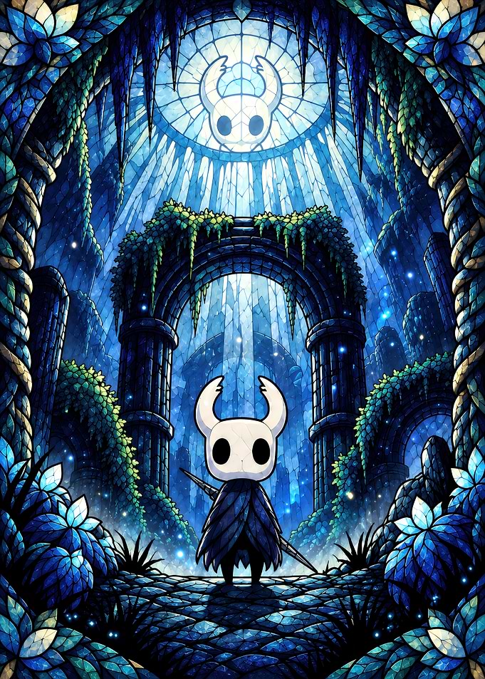 Hollow Knight Stained Glass Art