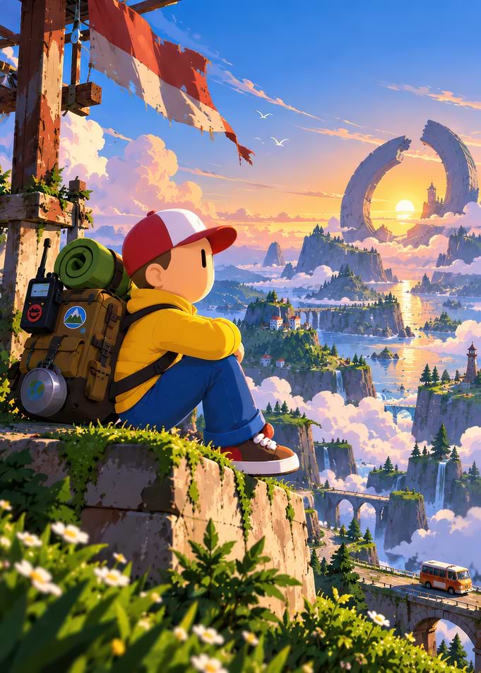 Ness Exploring a Fantasy Landscape