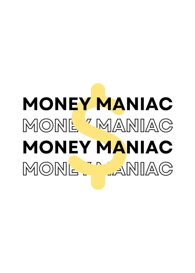 Money Maniac Finance Humor Decor
