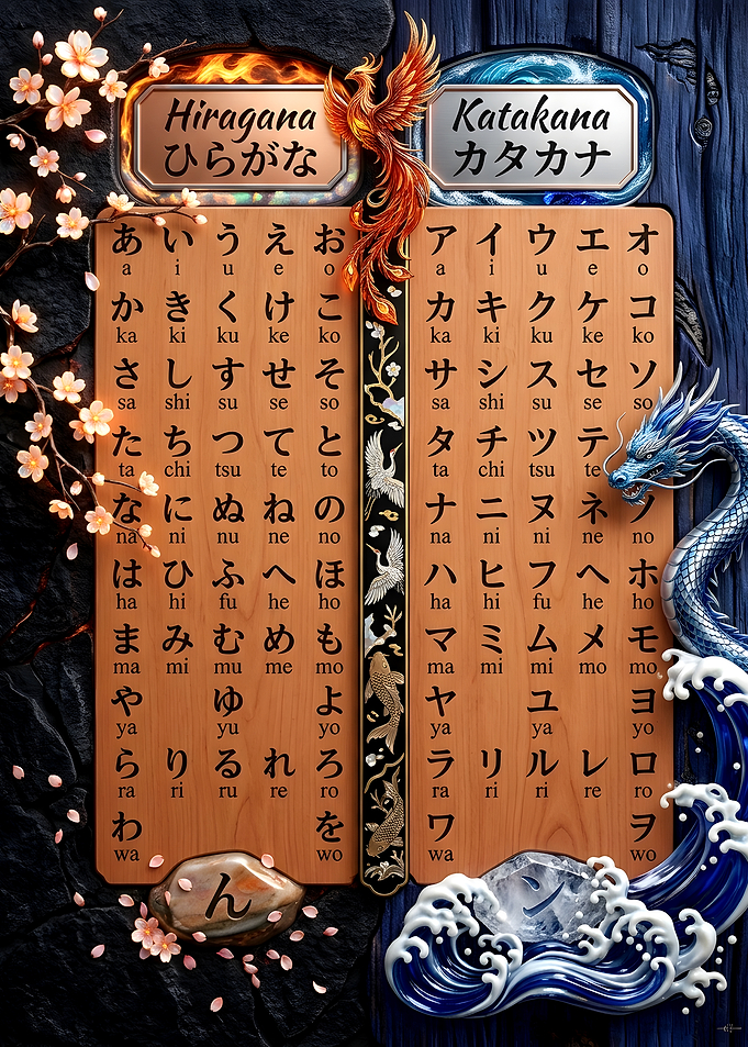 Japanese Hiragana and Katakana Chart