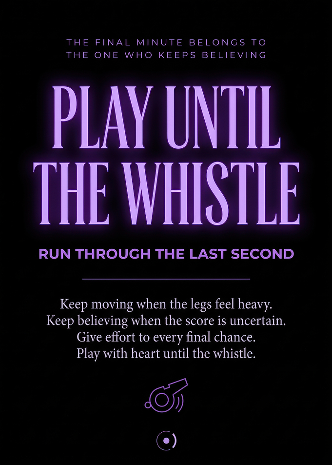 Play Until The Whistle Motivational Poster