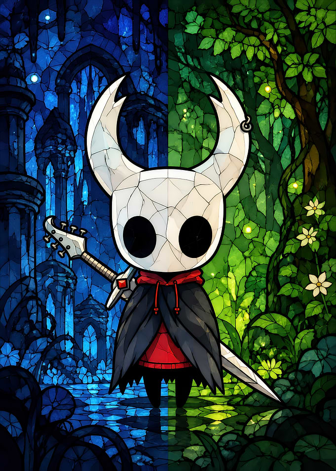 Hollow Knight Stained Glass Art